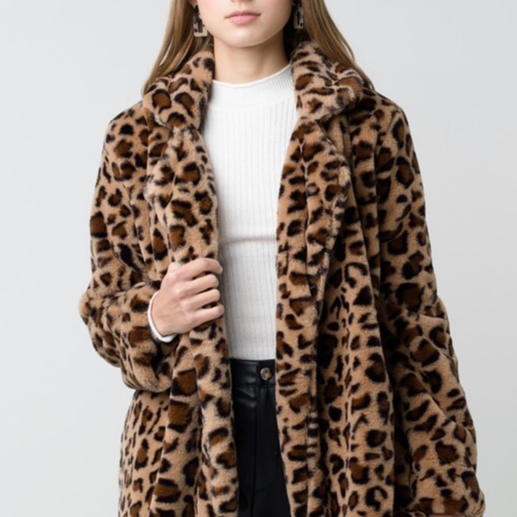 cheetah teddy coat